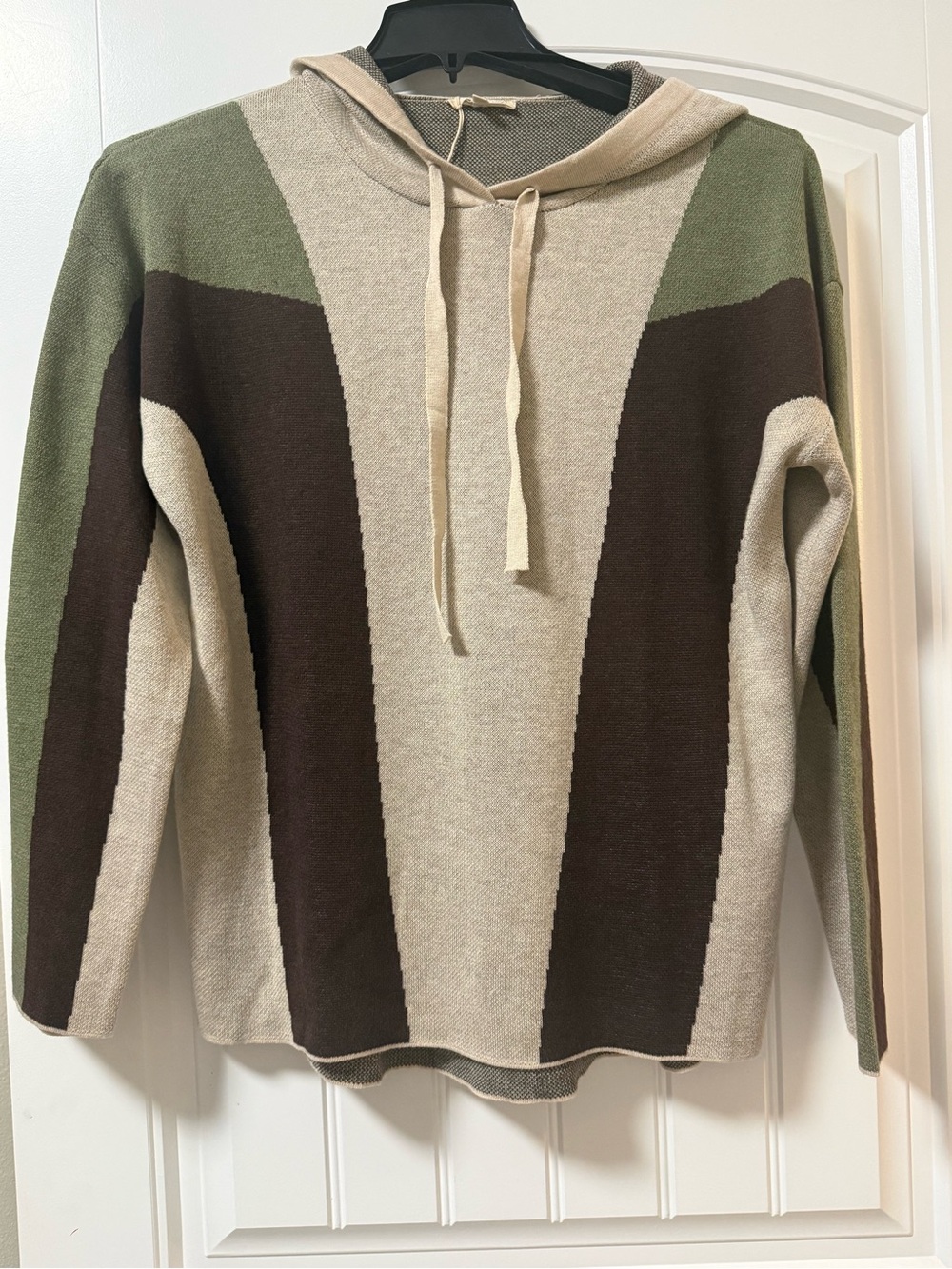 NWT Mystree Colorblock Microknit Hooded Sweater
